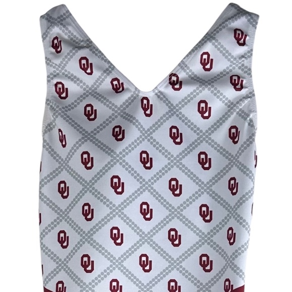 OU University Oklahoma Sooners Gymnastics Leotard ATHLETE WORN Small Red Logo - Picture 2 of 7